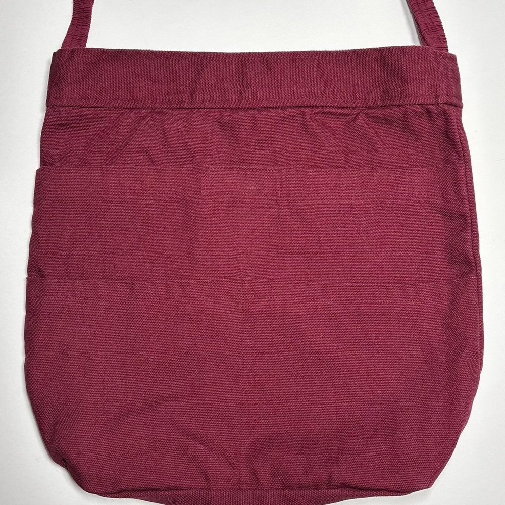 Granny Jo Rear Hanging Wheelchair Bag, burgundy canvas cotton. OS